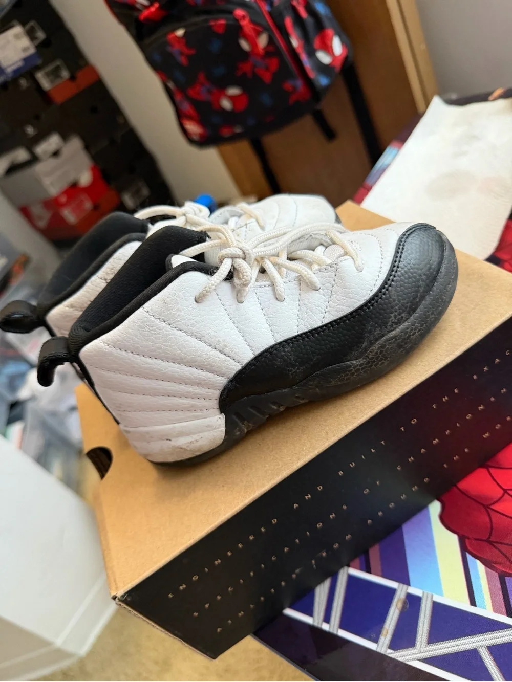 Jordan Infant Sneakers in White, Black and Red
